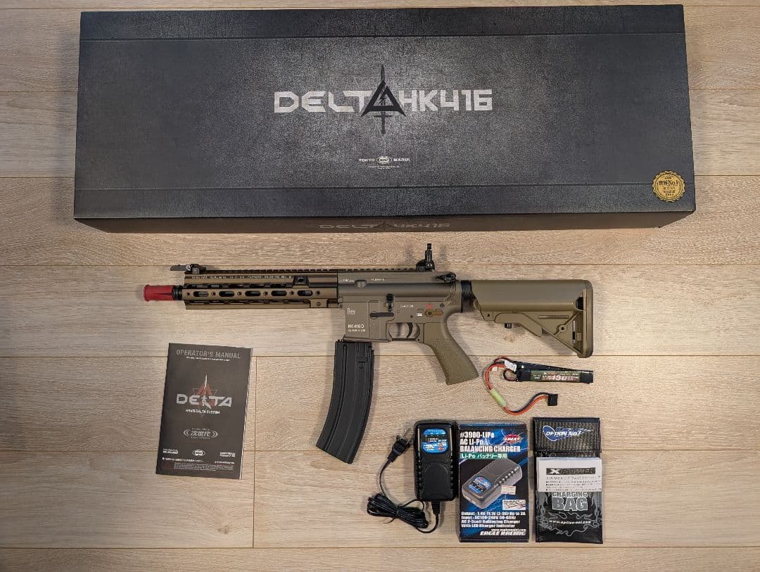 東京マルイ HK416 デルタカスタム FDE + バッテリー