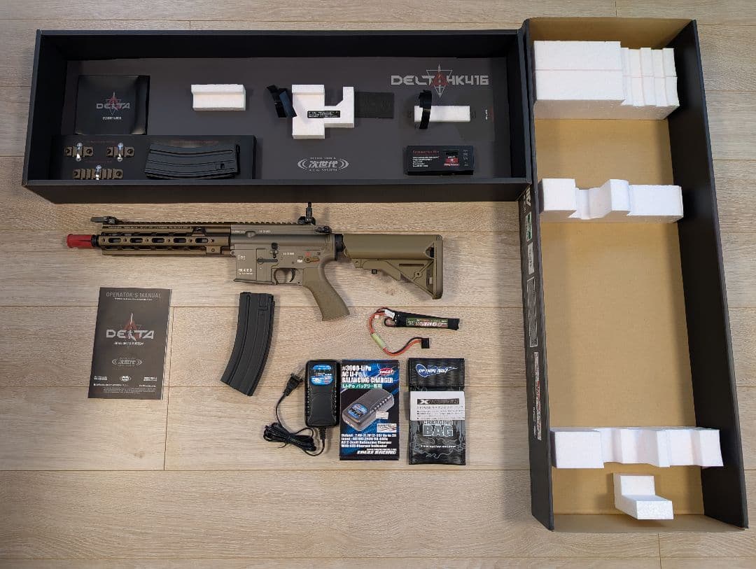 東京マルイ HK416 デルタカスタム FDE + バッテリー