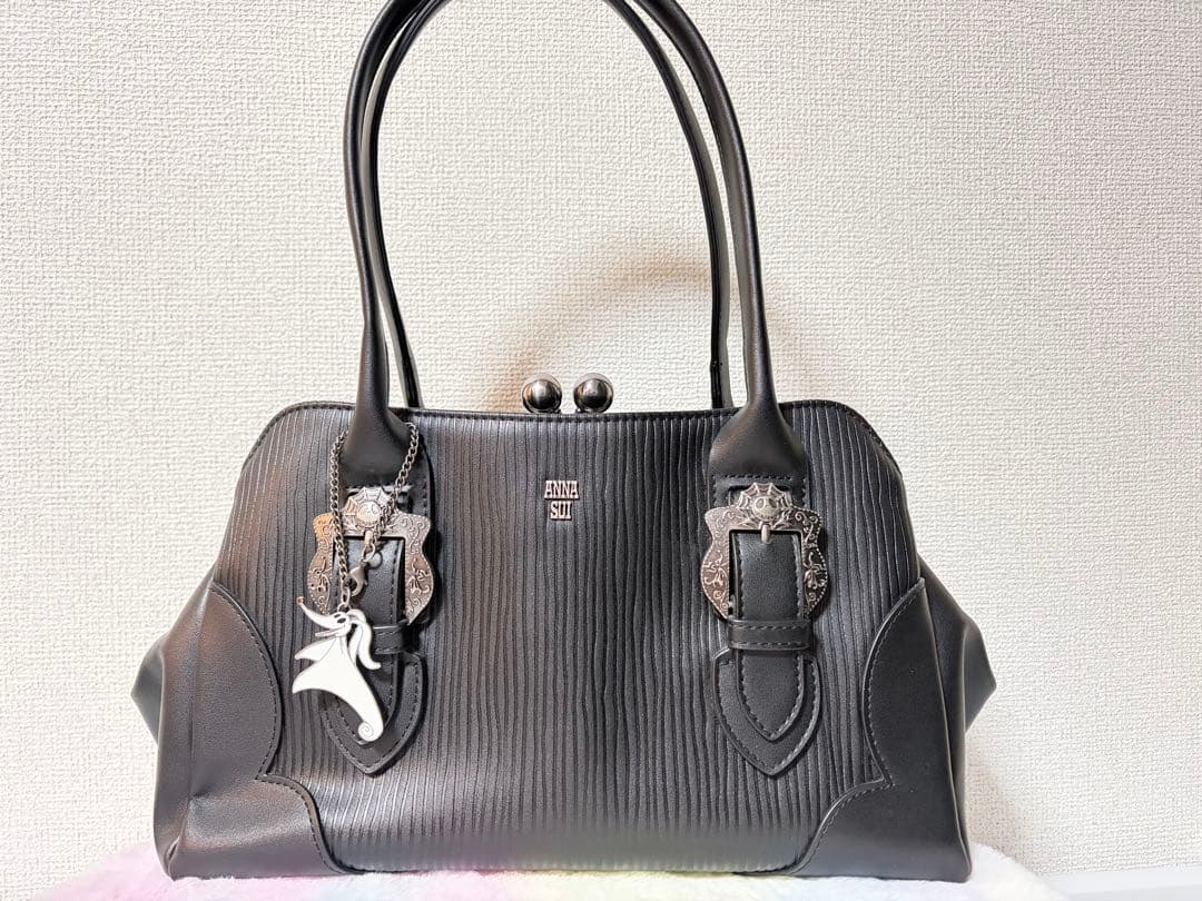ディズニー アナスイ ナイトメア ジャック コラボ ゼロ ハンドバッグ 超美品