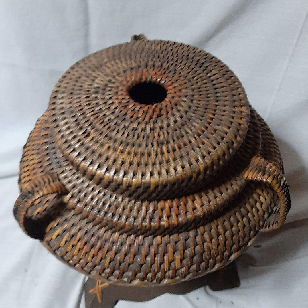 骨董品◆竹籠◆華道道具　唐物篭花入