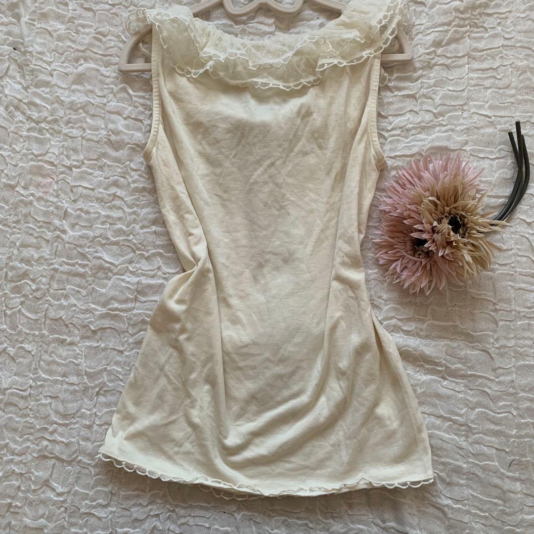 希少！リズリサ　ネクタイ付きキャミソール　ノースリーブ　タンクトップ