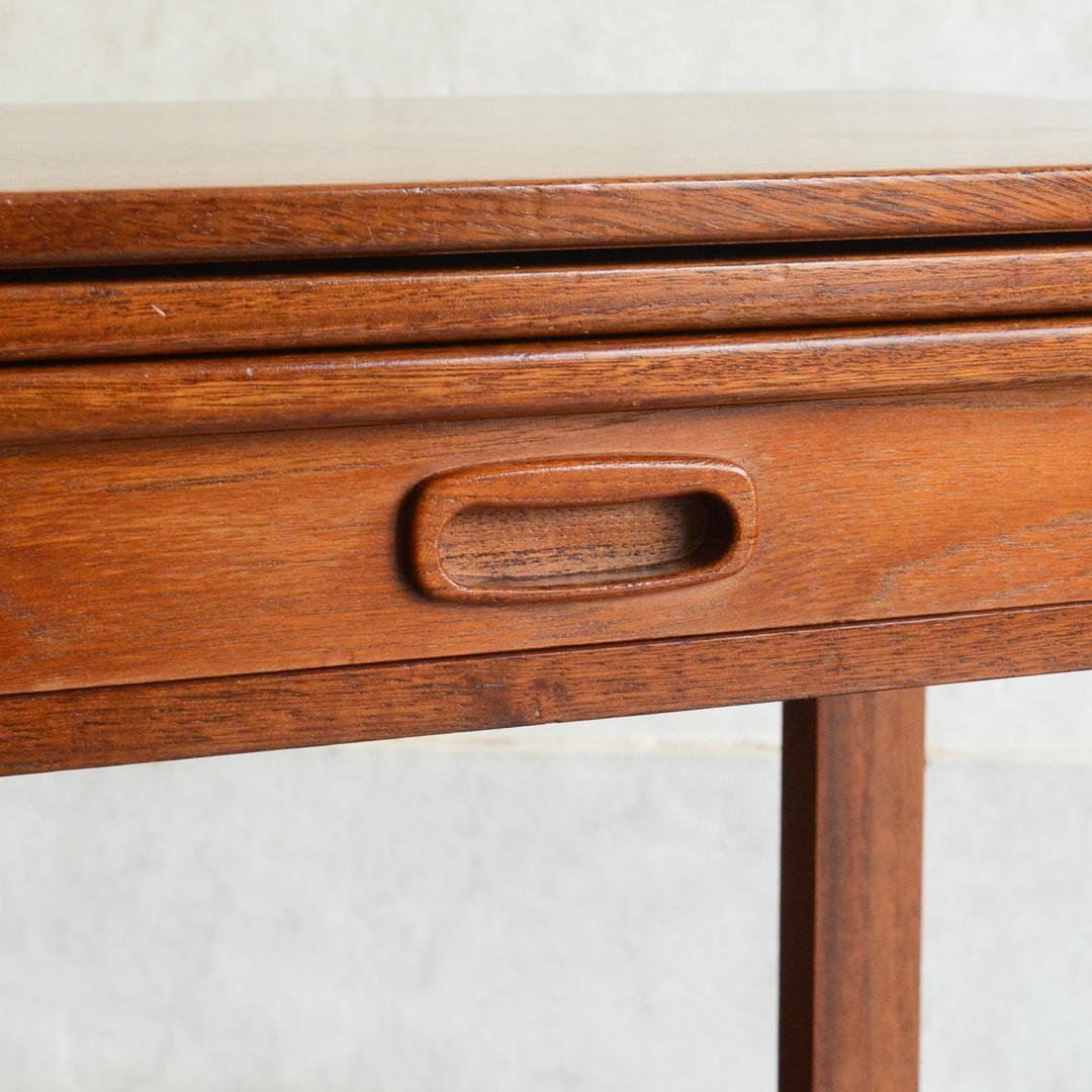 ヴィンテージ チーク ネストテーブル 抽斗付 サイドテーブル ナイトテーブル