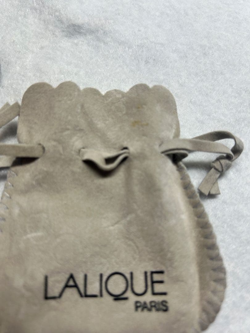 LALIQUE 青色 ガラス 魚の置物