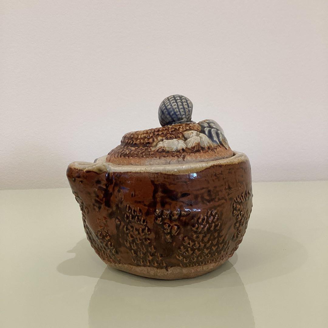 古平戸　サザエ　蓋物　江戸後期