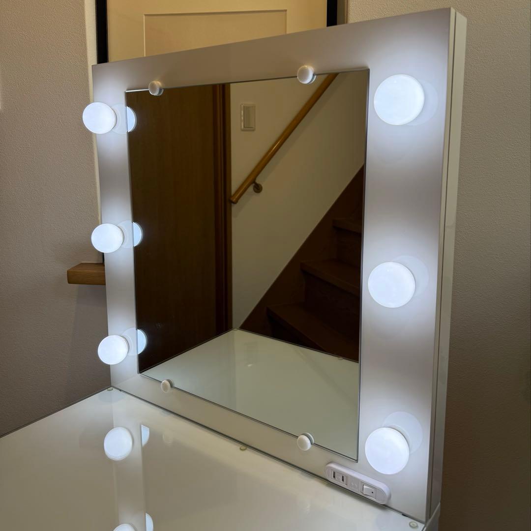 LEDライト付 ドレッサー 女優ミラー 東京インテリア