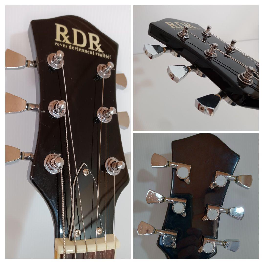 美品 新品弦 RDR レスポール 黒 ブラック エレキギター ハムバッカー