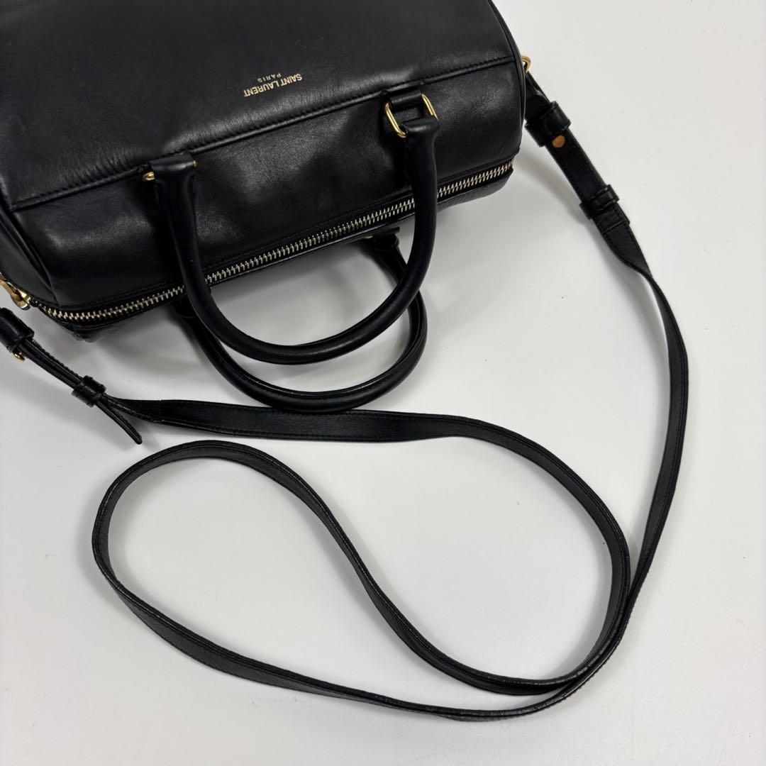 専用サンローラン ベイビーダッフル 2way ショルダーバッグ レザー 黒