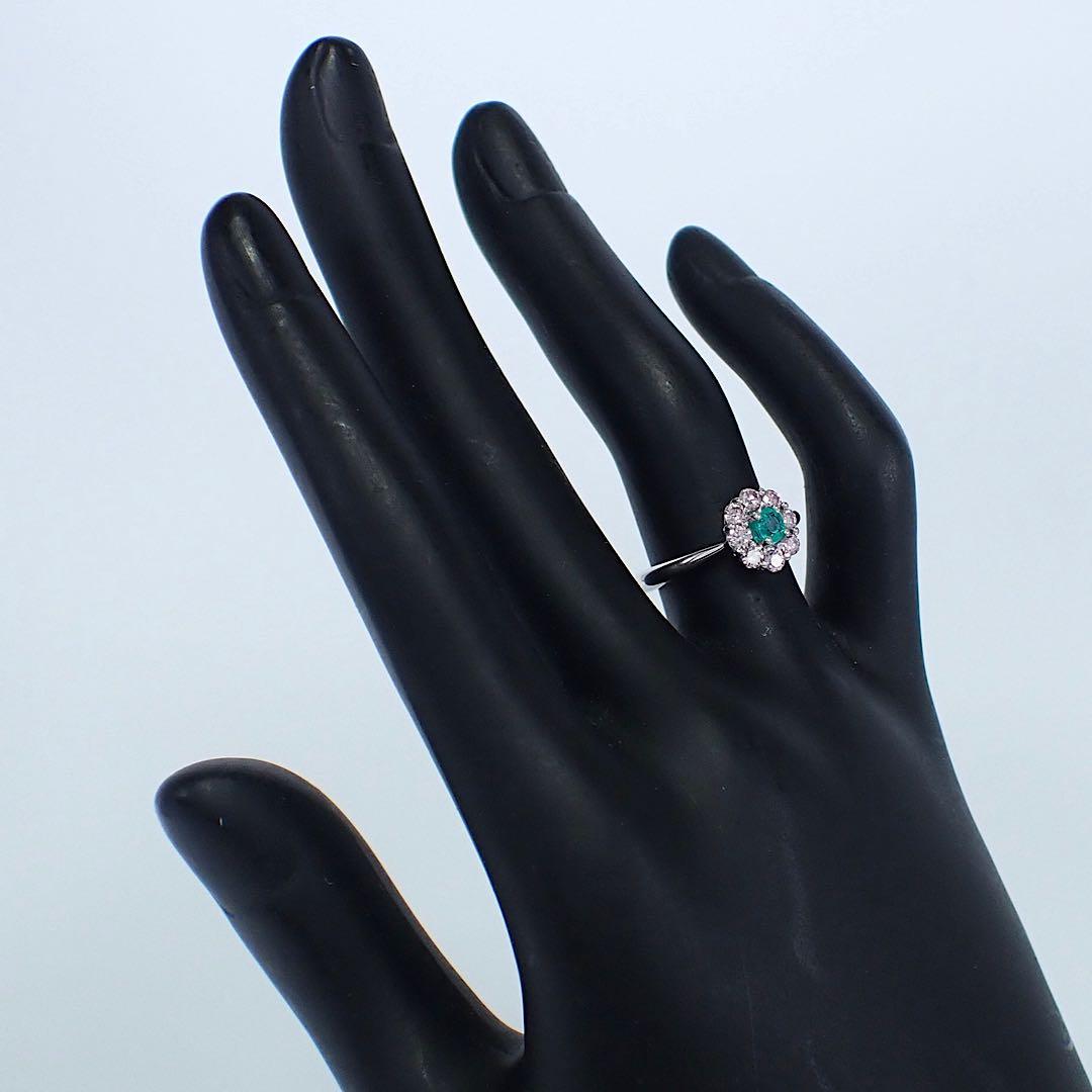 GIA ブラジル産　パライバトルマリン×ピンクダイヤPt900 リング　指輪