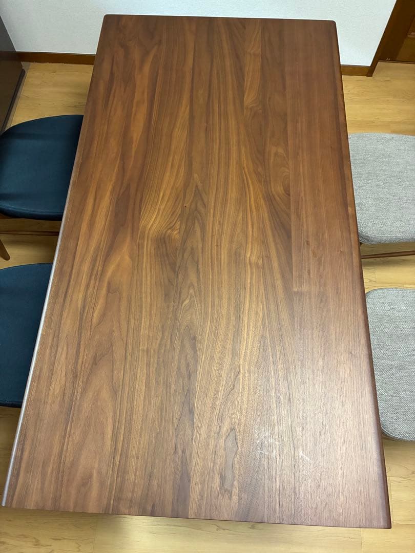 大塚家具 ユノ3 ダイニングセット（ウォールナット）テーブル＋チェア4脚 美品