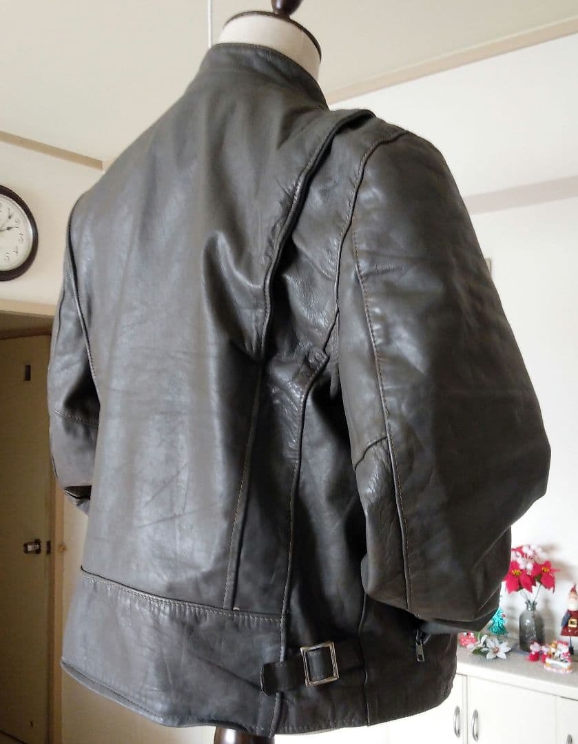 Vintage タグ無し Schott シングル ライダース レザージャケット