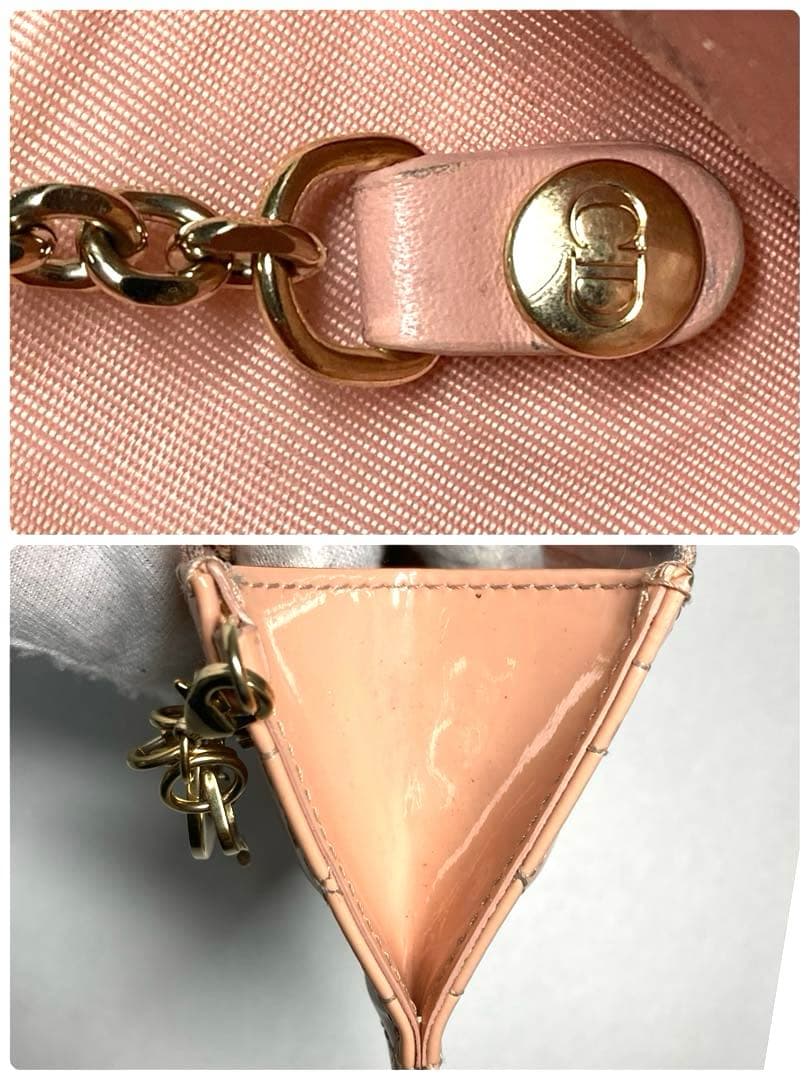 良品　ディオール レディディオール カナージュ　パテントレザー　ケース