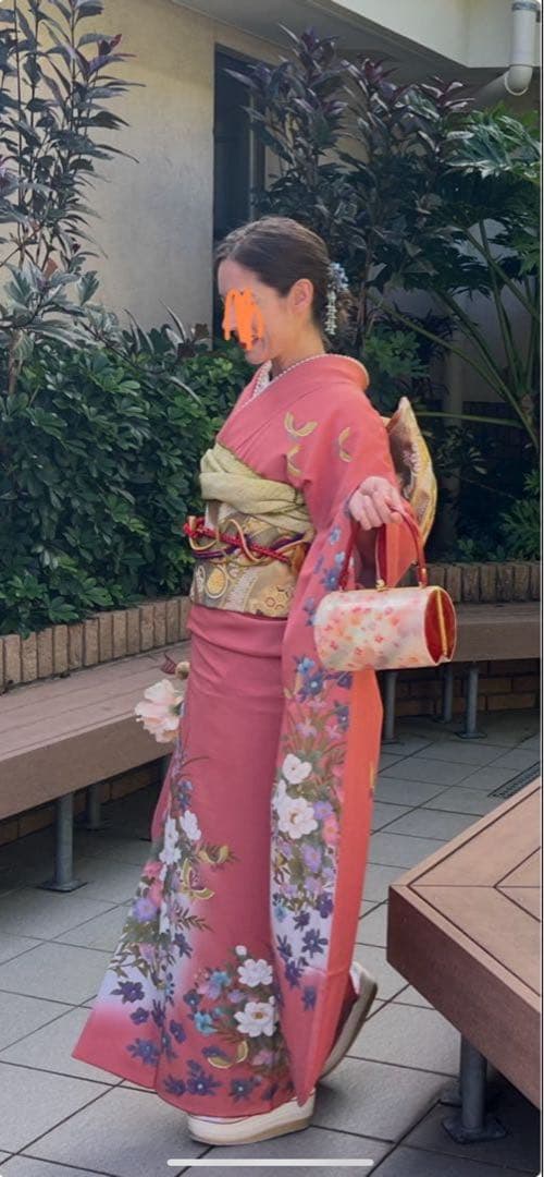 綸子✨ 振袖フルセット✨振袖、帯、帯揚げ、帯締め、半衿リボン、重ね襟の６点