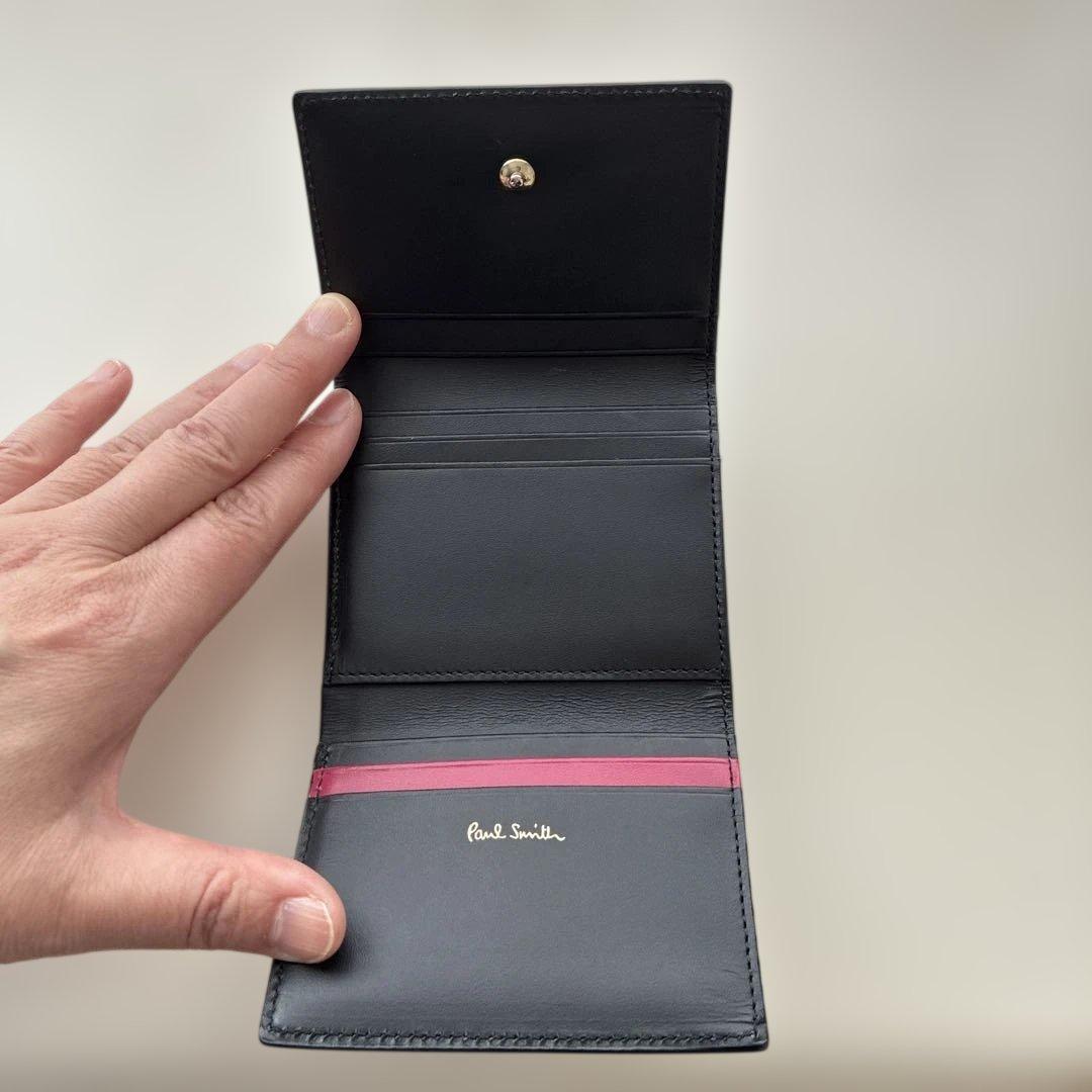 Paul Smith ブラック 三つ折り財布 がま口