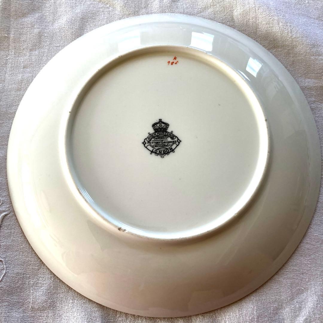 英国　John Mortlock 金彩　鳥文様　キャビネットプレート