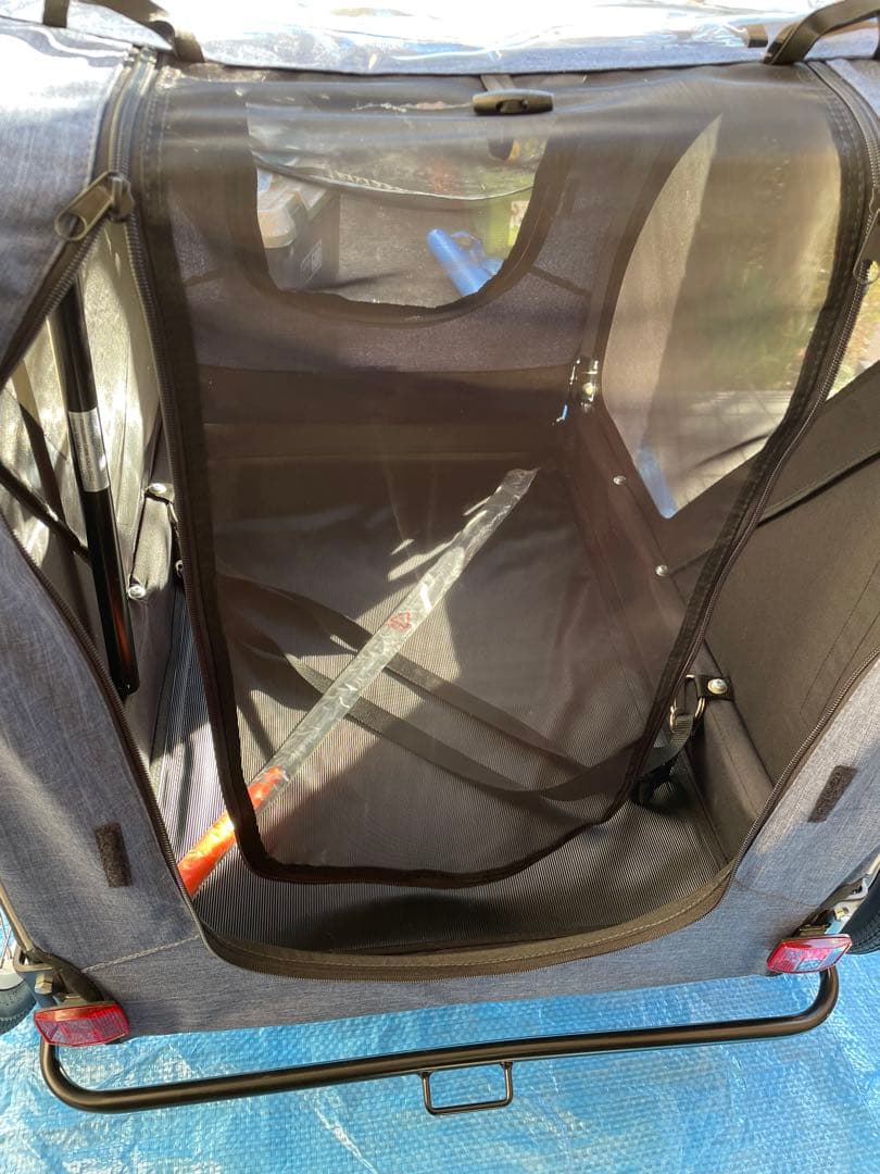 エアバギー ネストバイク AD3028 中型・多頭飼い向けカート　レインカバー付