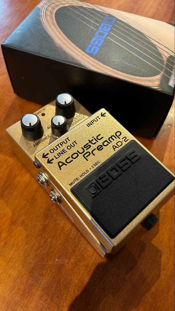【感動の音】BOSS Acoustic プリアンプAD-2 ＠別売ACアダプタ付