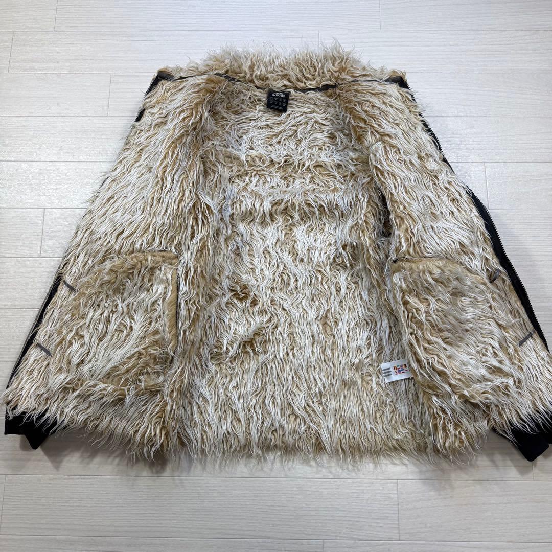 極希少 90s adidas long fur mouton jacket M