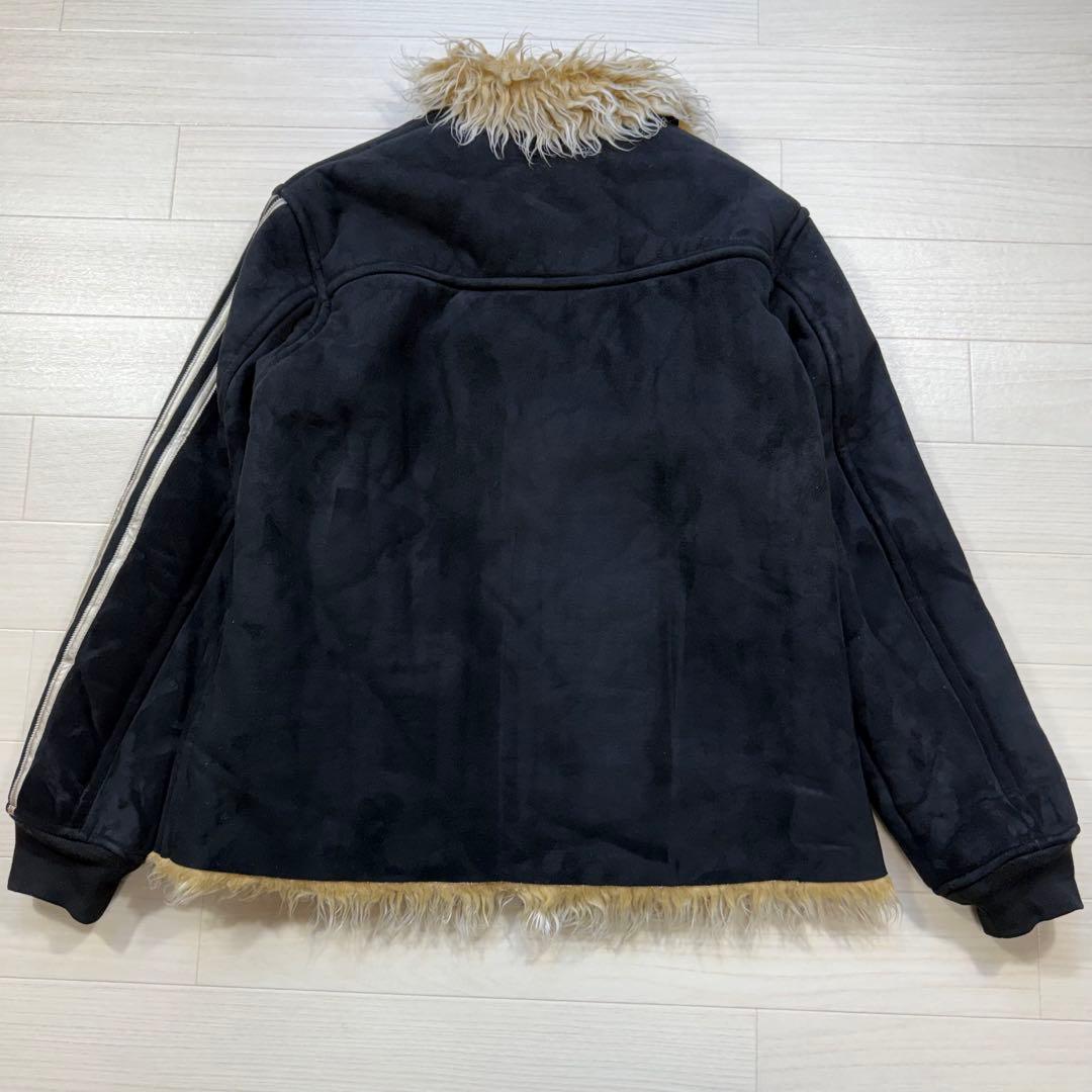 極希少 90s adidas long fur mouton jacket M