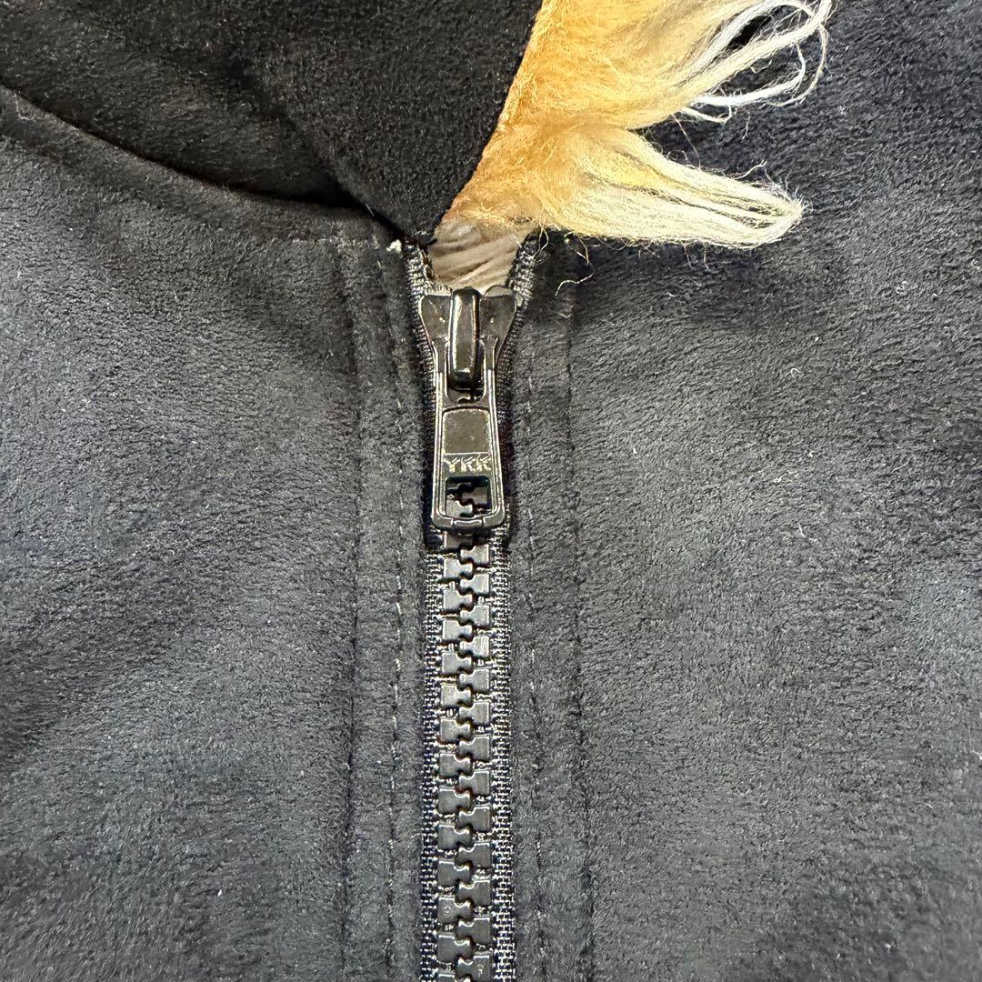 極希少 90s adidas long fur mouton jacket M