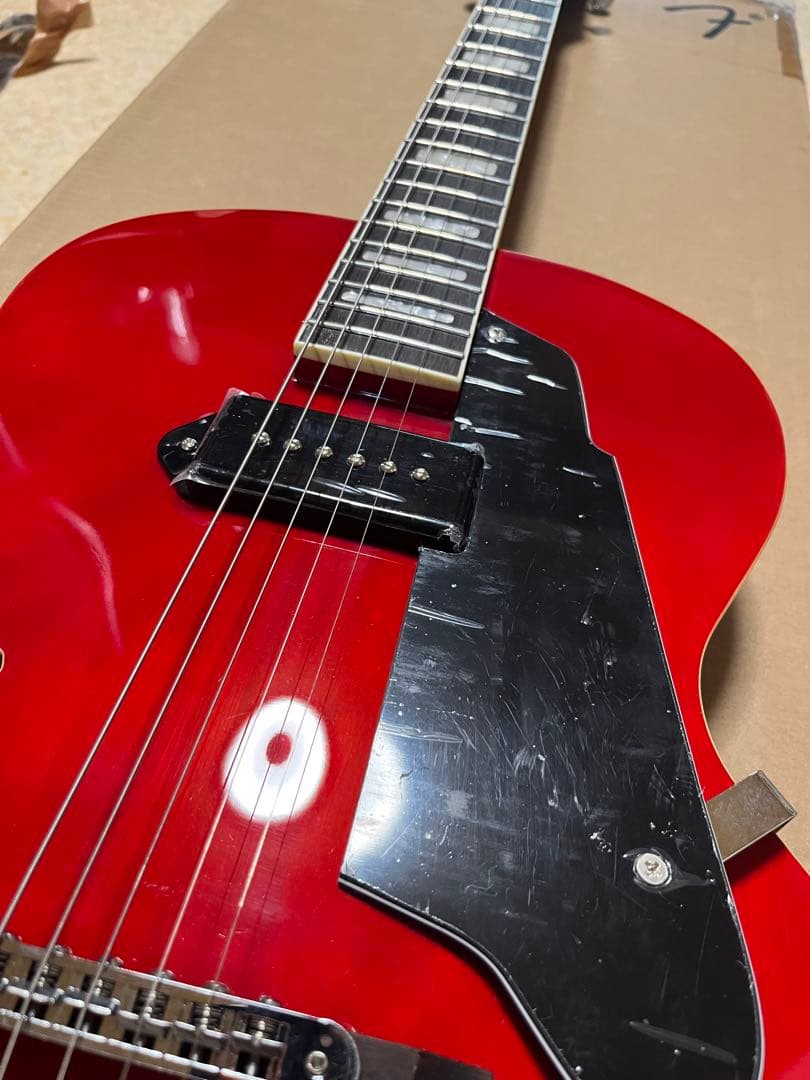 ギター GROTE Jazz Electric Guitar Semi(RED)