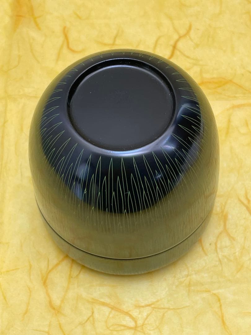 棗 大棗 菊毛彫 中村湖彩作 花模様 桐箱付き 茶道具 裏千家 表千家 工芸品