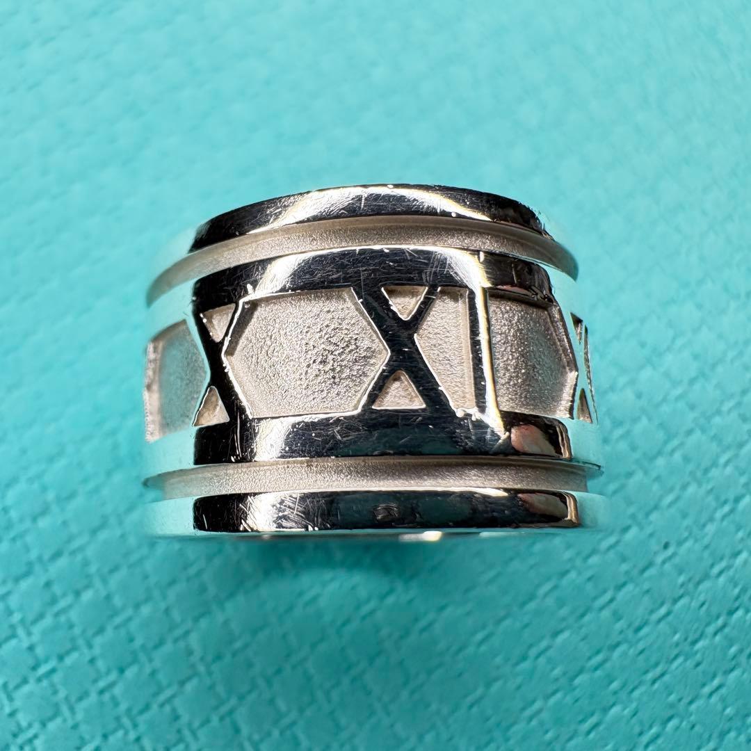 【美品】約7号 ティファニー Tiffany アトラス リング ワイドSV925