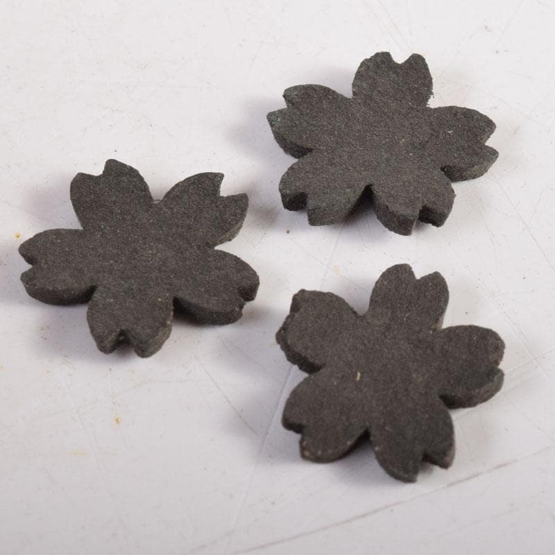 茶道具　木彫　桜　内金溜　香合　時代箱　V　8355