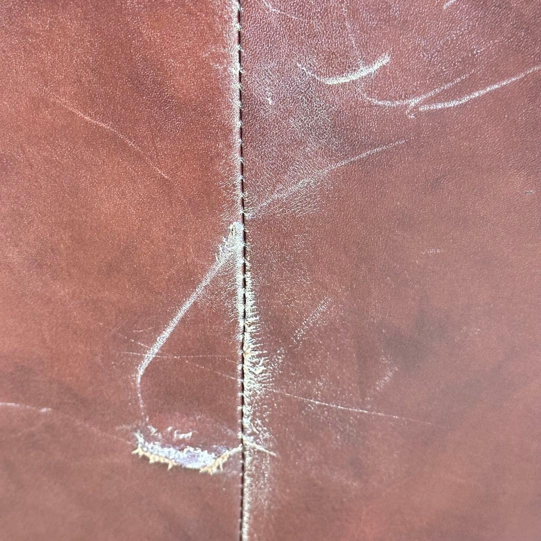 ヴィンテージ　ブラウンレザー　ウィングバックソファ