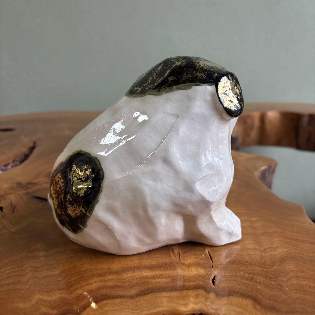 六兵衛窯 干支置物 「狗児」戌年 清水焼 陶芸 たち吉 共箱