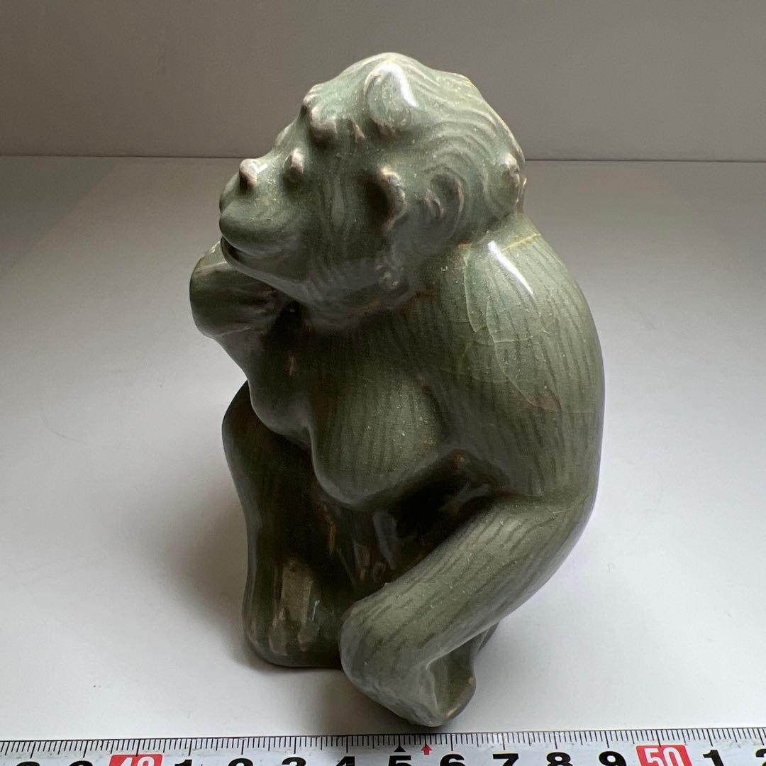 朝鮮美術　高麗青磁水滴　木箱付　高さ約12㎝　東Y7-0603⭐︎2Fトコヒ