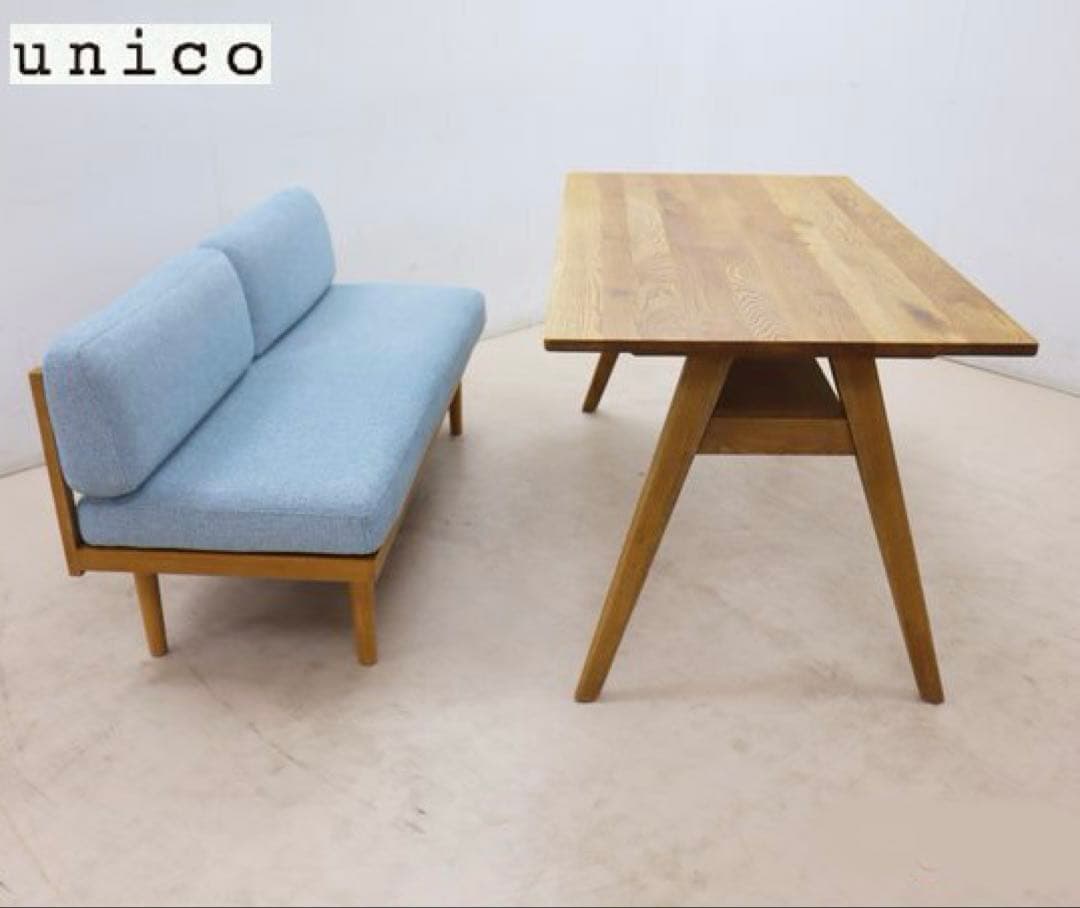 unicoウニコ ADDAY アディ ダイニングテーブル&キナベンチバックレスト
