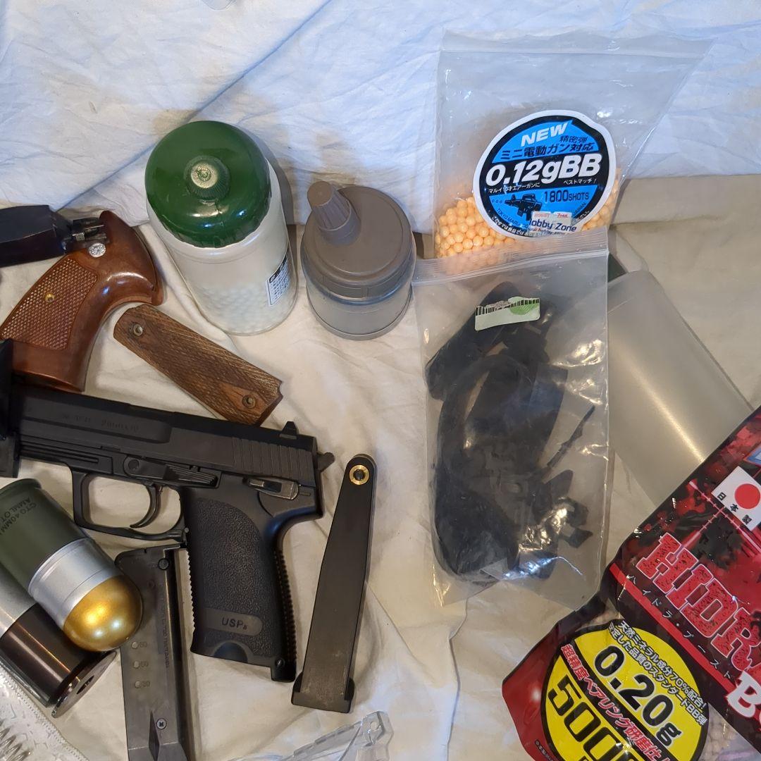 ジャンク品　エアガン　ミリタリー用品　大量まとめてセット　120サイズ