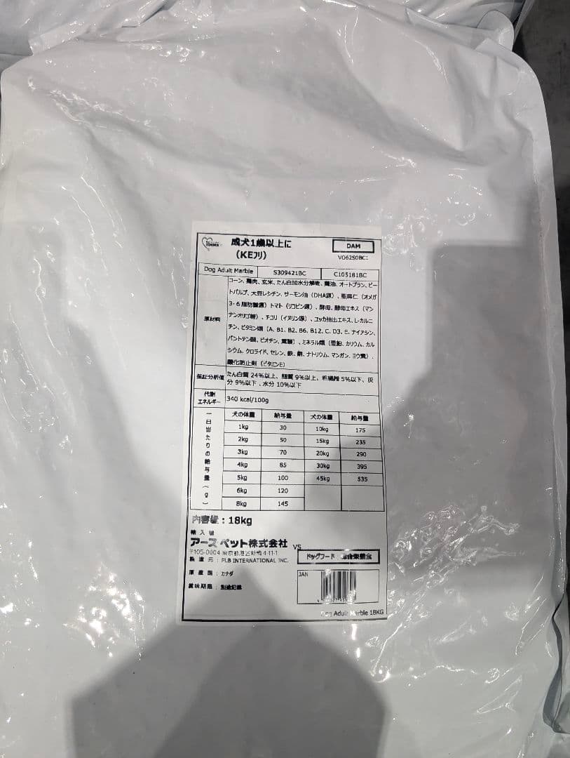 ドッグフード ドライフード 18kg