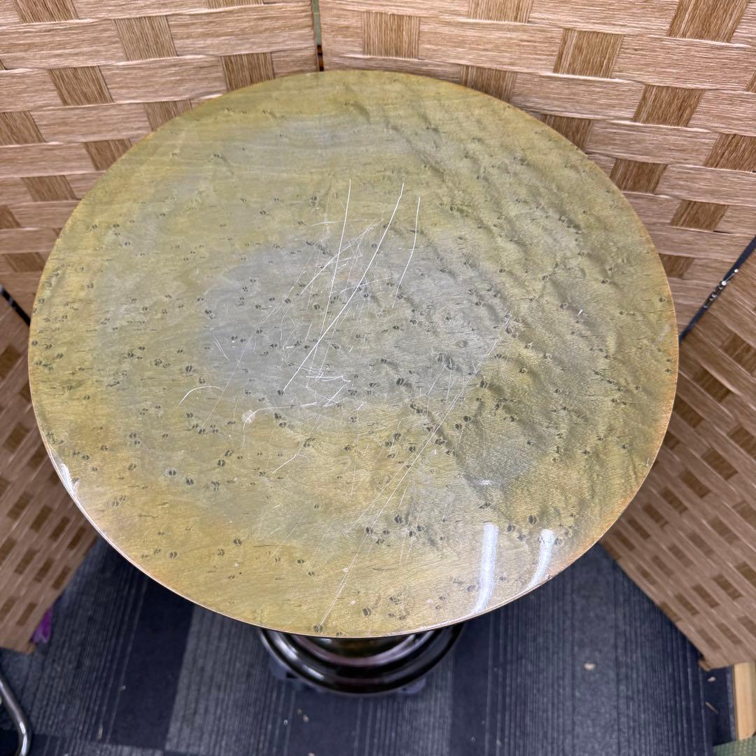 ☆イタリア アンティーク家具☆筒型 ガラスチェスト グリーン アルテム？