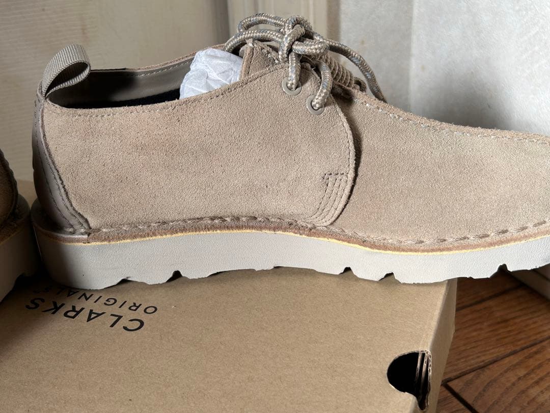 【未使用】Clarks ORIGINALSベージュ26cm ワラビーゴアテックス