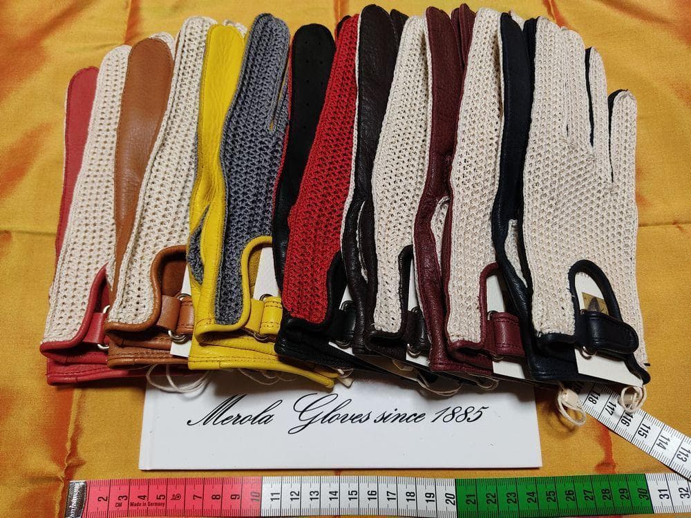 メローラ ディア紺メッシュドライビンググローブ フェラーリ別注元MEROLA