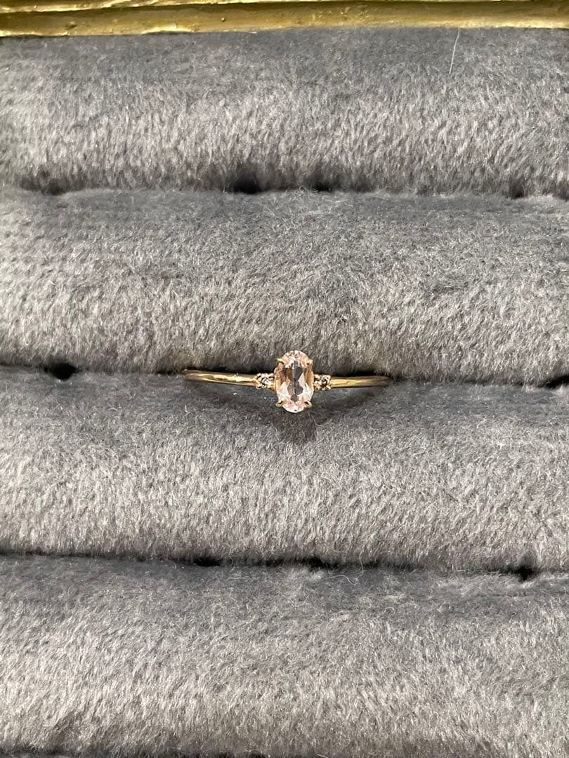 ナ*ノ様 モルガナイト リング 18金 ピンクゴールド