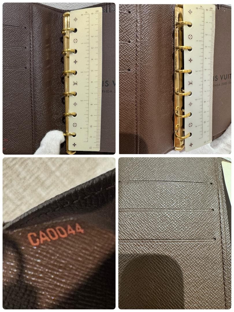 ルヴィトン ダミエ 手帳 ボールペン付(希少！) アジェンダPM CA0044