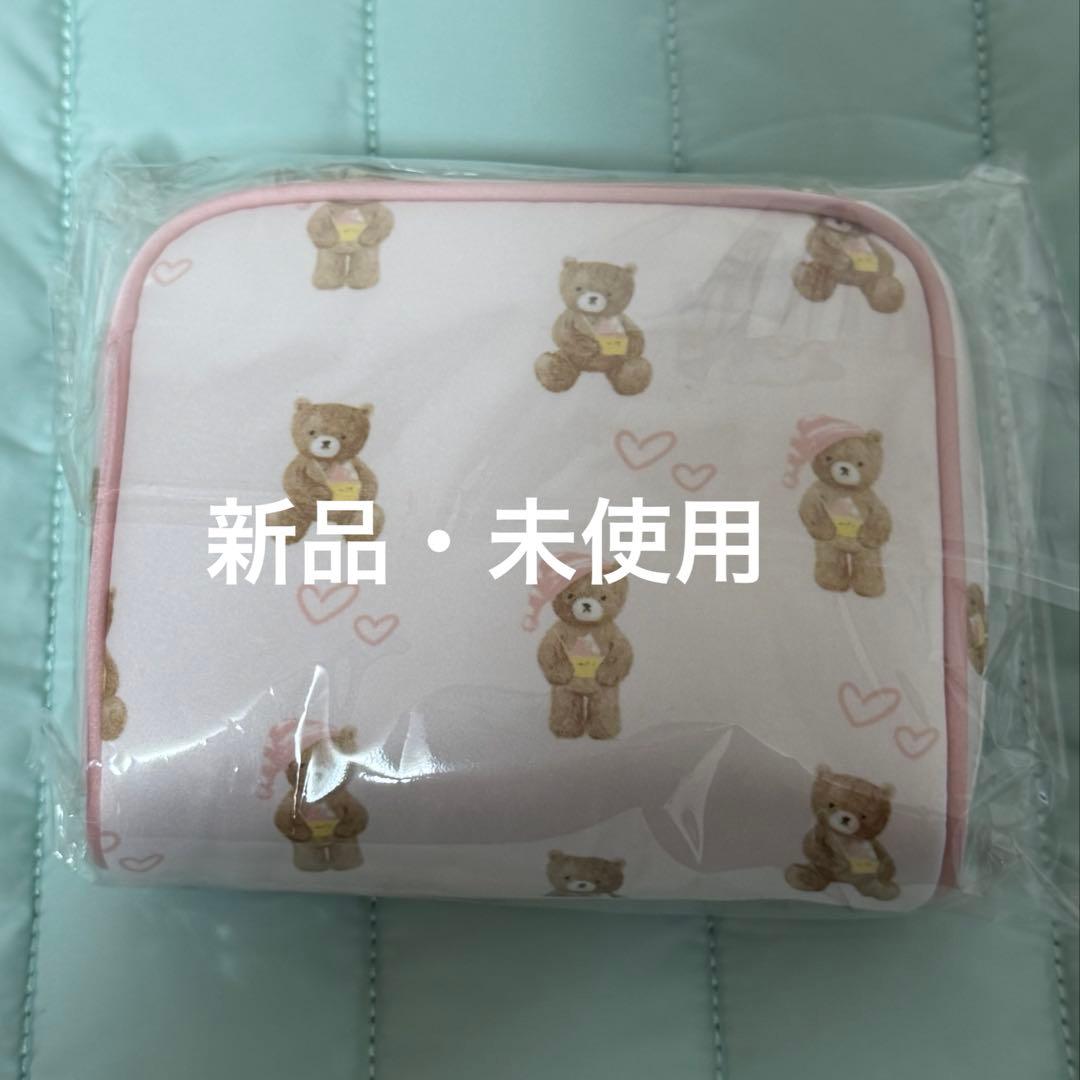 BTS Jinデザイン BEAR PATTERN POUCHジェラピケ　ピンク