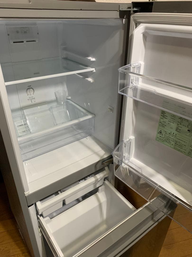 中古AQUA冷蔵庫 AQR-13J(S) 126L 2020年製　大阪高槻