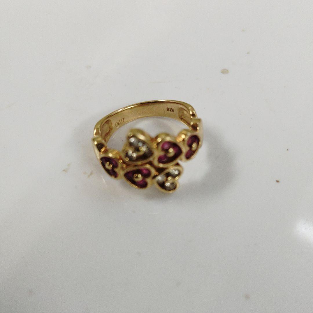 ハート型ゴールドリング 5g