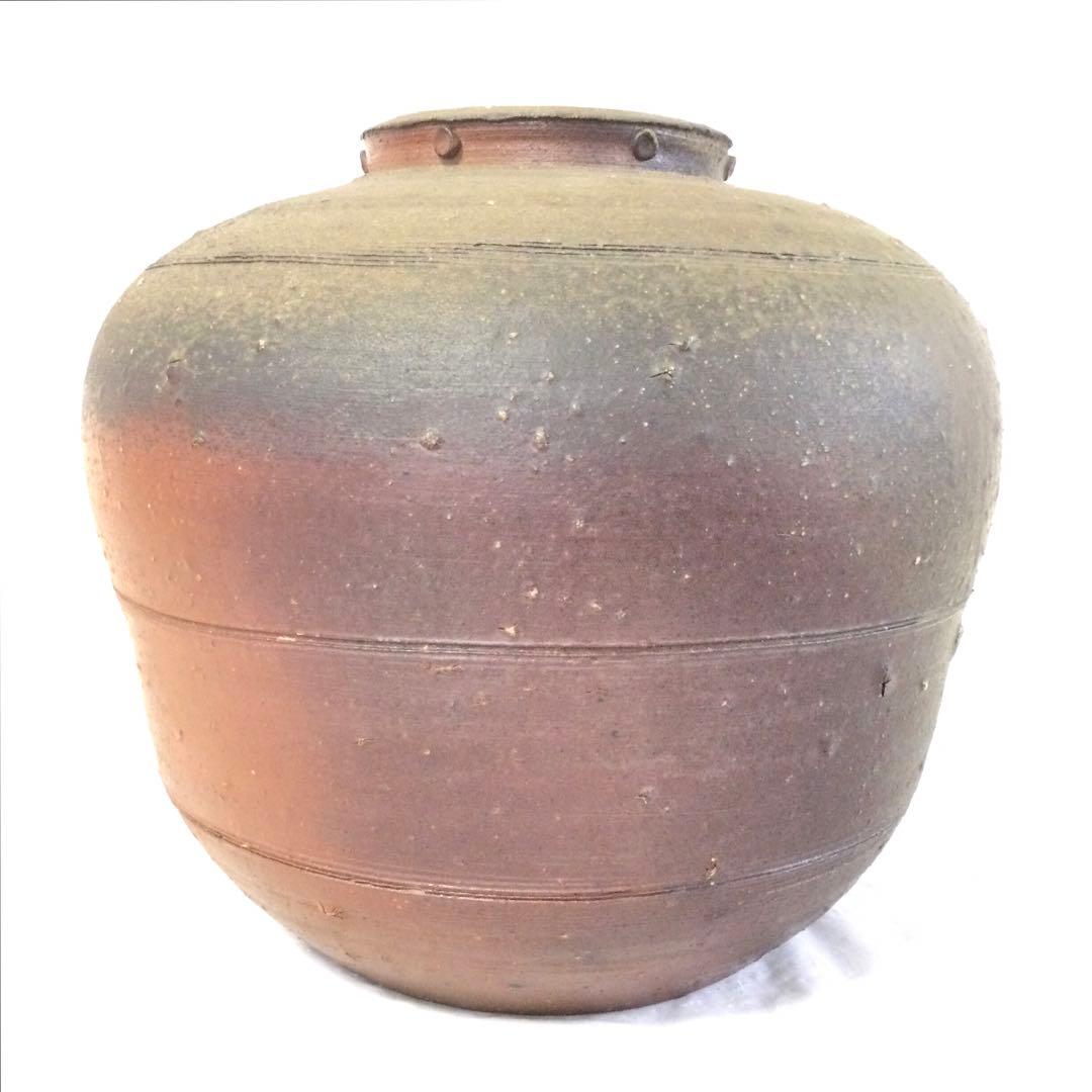 備前焼 大壷 小西陶蔵作 飾り壷 供箱付 AB4