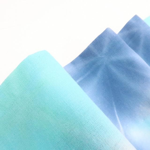 Y3365◆新品 板締め絞り 綿 仕付け糸付 浴衣 洗える夏着物