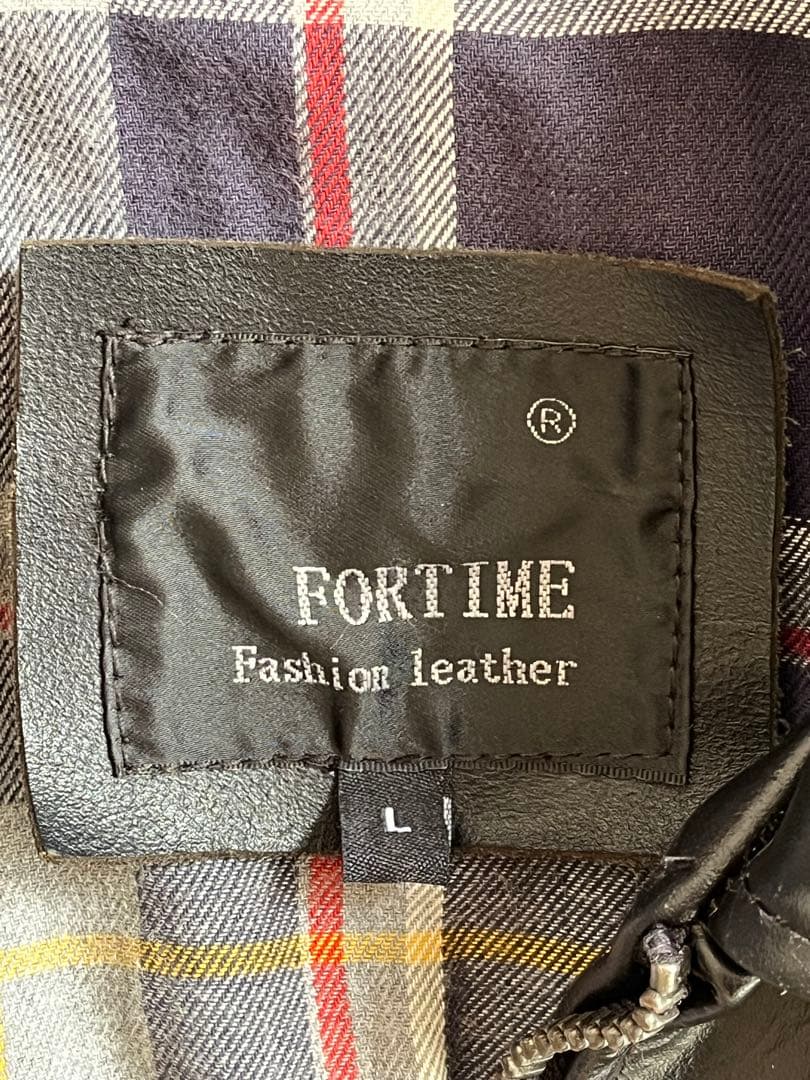 FORTIME ホースハイド 肉厚固 ブラック レザー ジャケット L