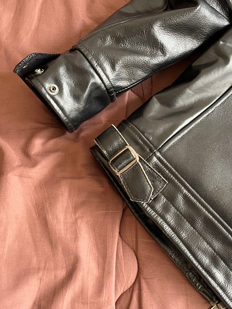 FORTIME ホースハイド 肉厚固 ブラック レザー ジャケット L