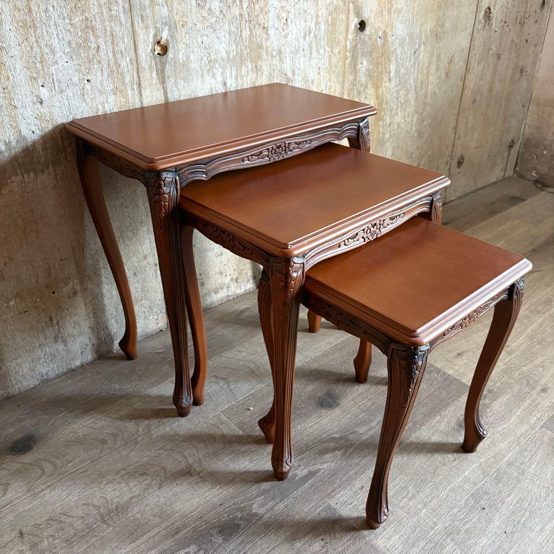 猫脚クラシック　ネストテーブル　サイドテーブル