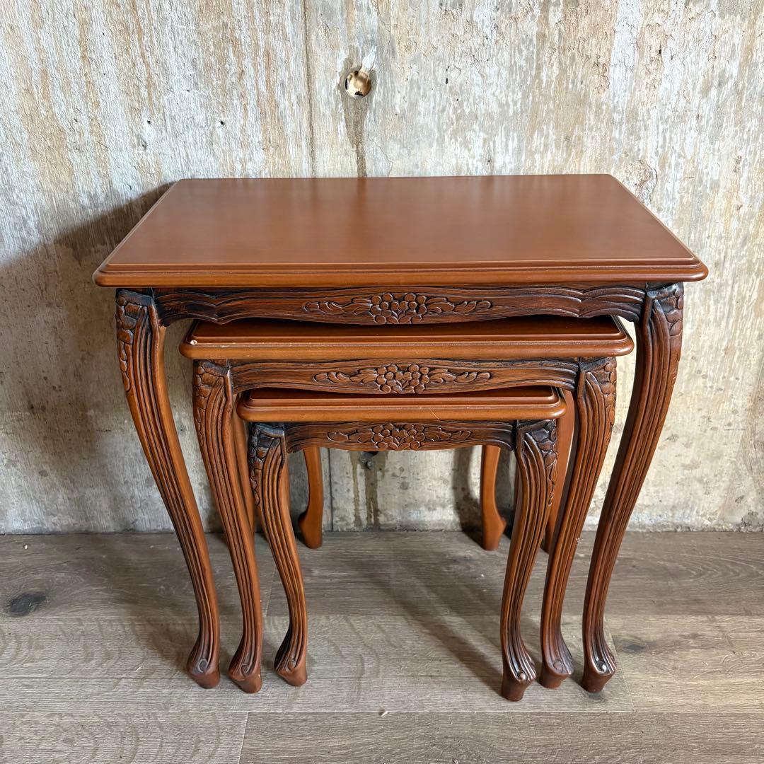 猫脚クラシック　ネストテーブル　サイドテーブル