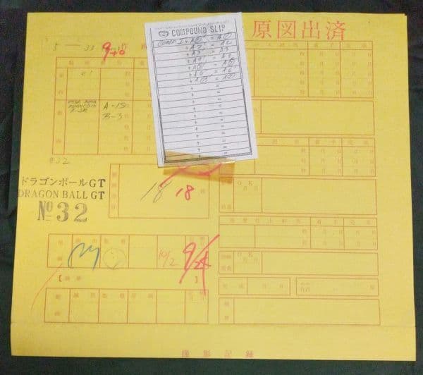 ドラゴンボールGT トランクス 背景付きセル画 動画 タイムシート付き