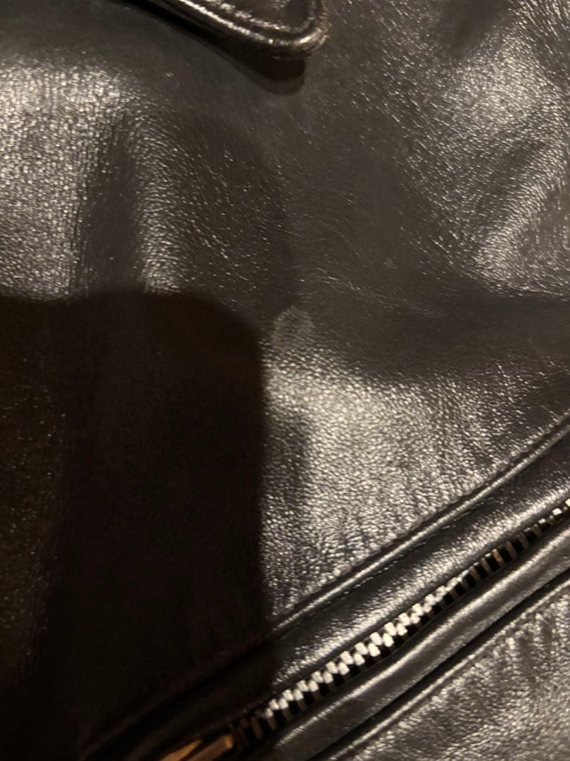 シングルライダース　ホースハイド　42 馬革　TALONジップ 本革　襟付き