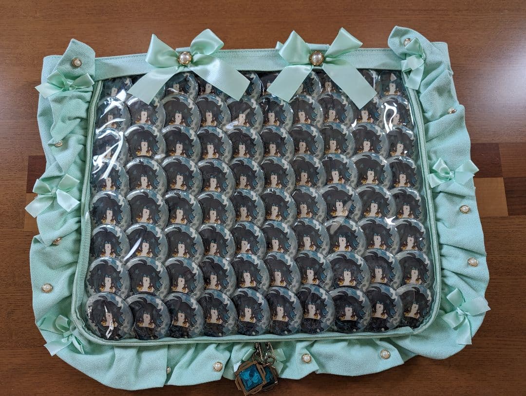 原神　魈　痛バ　痛バッグ　アパレル購入特典缶バッジ　痛バック缶バッチ黒バージョン